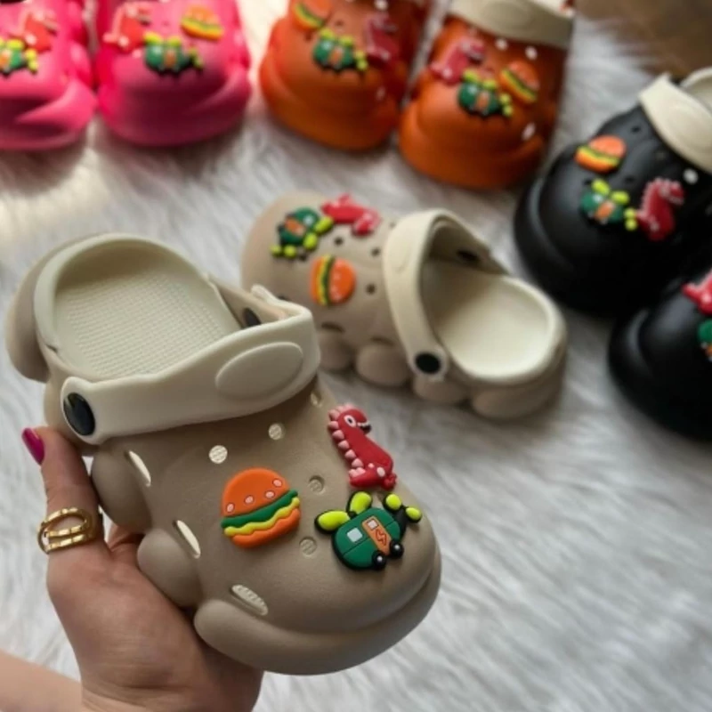 دمپایی کراکس بچگانه استیکر دار 25تا 30 پاپا