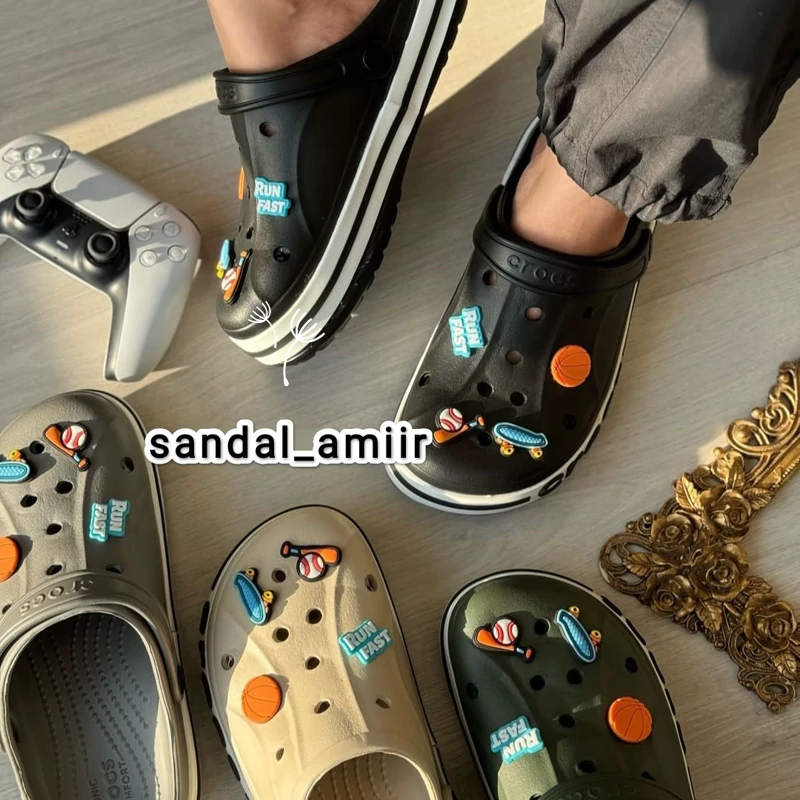 دمپایی کراکس استیکر مردانه پاپا