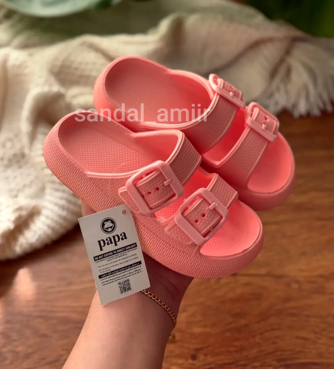 دمپایی بچگانه  سگک دار  برند پاپا  زیتون نگاران